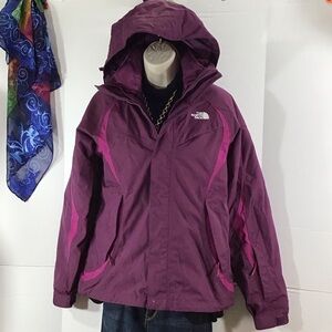 North Face Hyvent 3in1 Tri climate zip front ski jacket